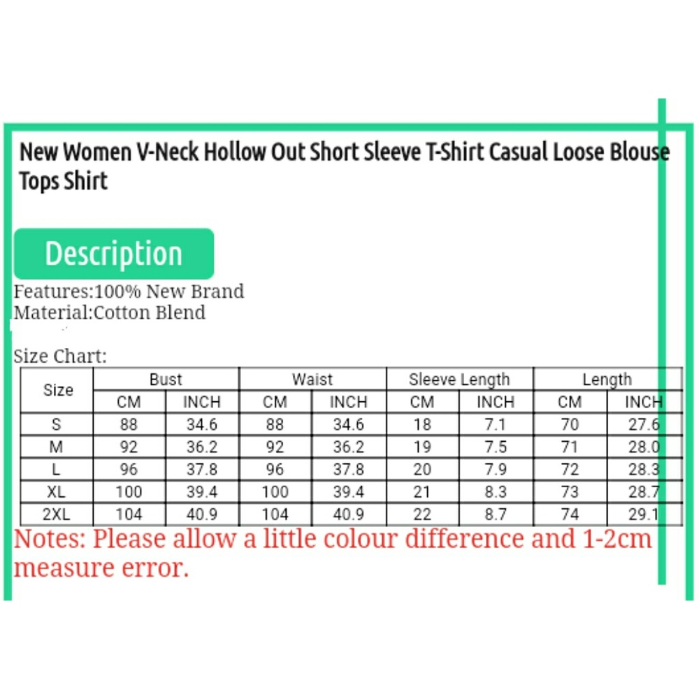 🎆1SMALL LEFT🎆NEW💕LOOSE V NECK HOLLOW OUT TOP - Picture 4 of 5