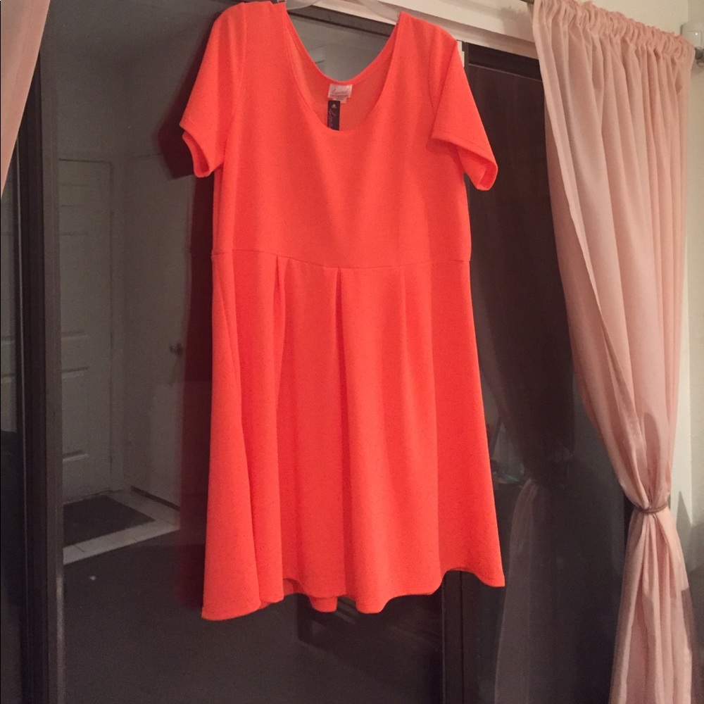 Neon orange SWAK dress