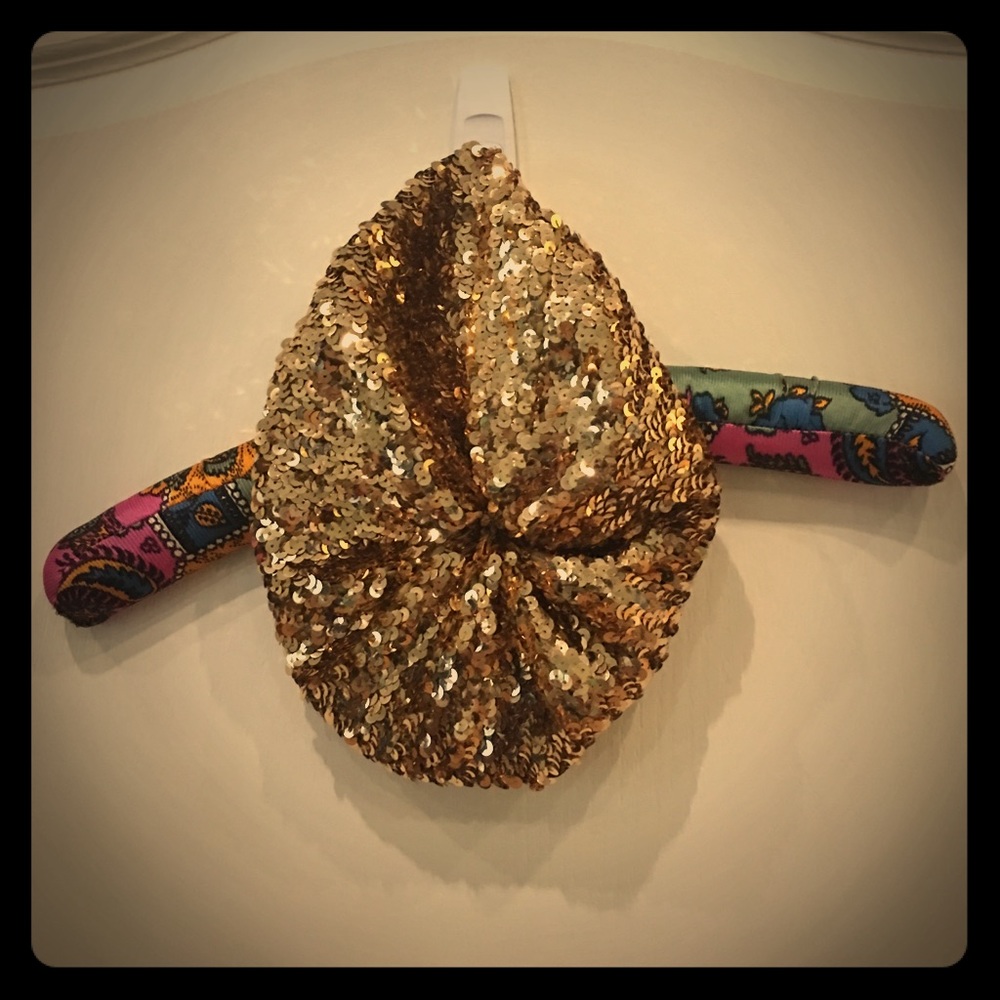 Gold Sequined Beret