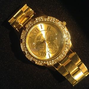Gold Icy Watch by M&H