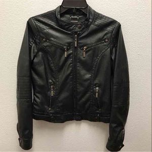 Black leather jacket