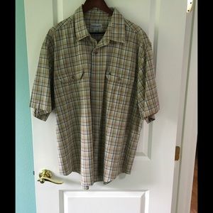 Men's Beige Plaid Shirt