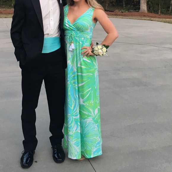 lilly pulitzer green maxi dress
