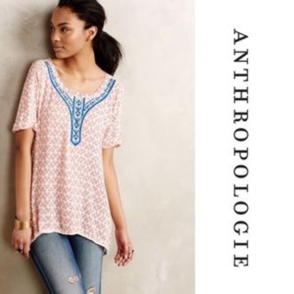 Anthropologie Tops - Anthropologie Holding Horses embroidered Tunic