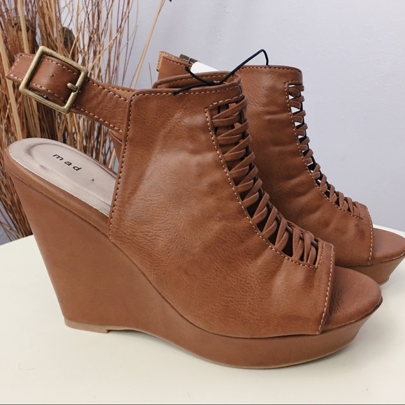 🎉LAST ONE 🎉Steve MaddenCognac Wedges G-Karlin - Picture 4 of 7