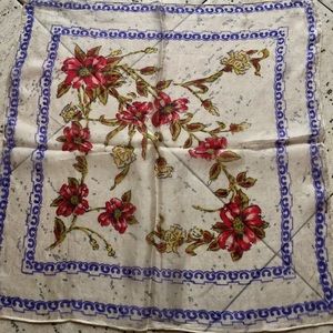 Vintage Floral Bouquet Scarf Handkerchief