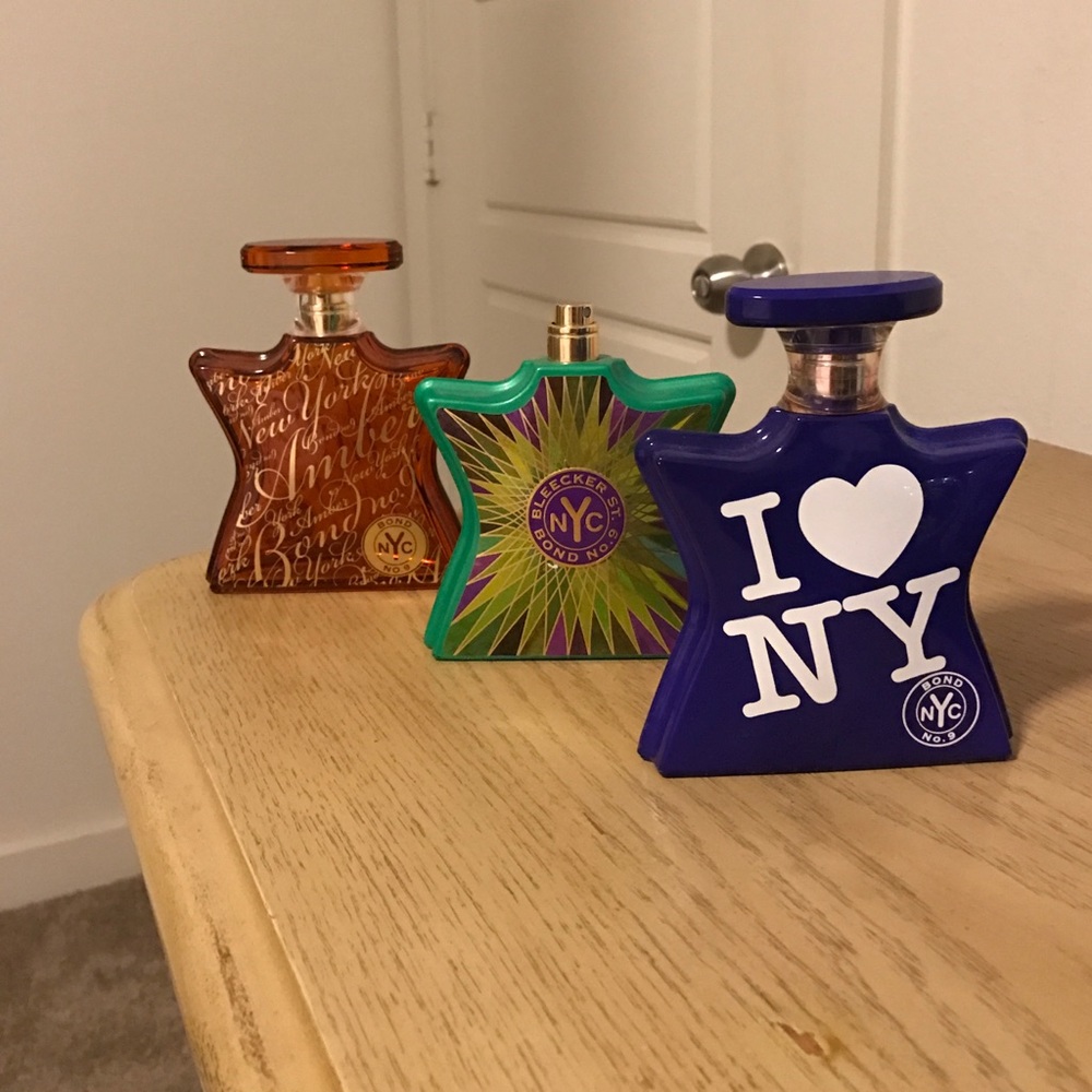 Empty Bond No. 9 bottles