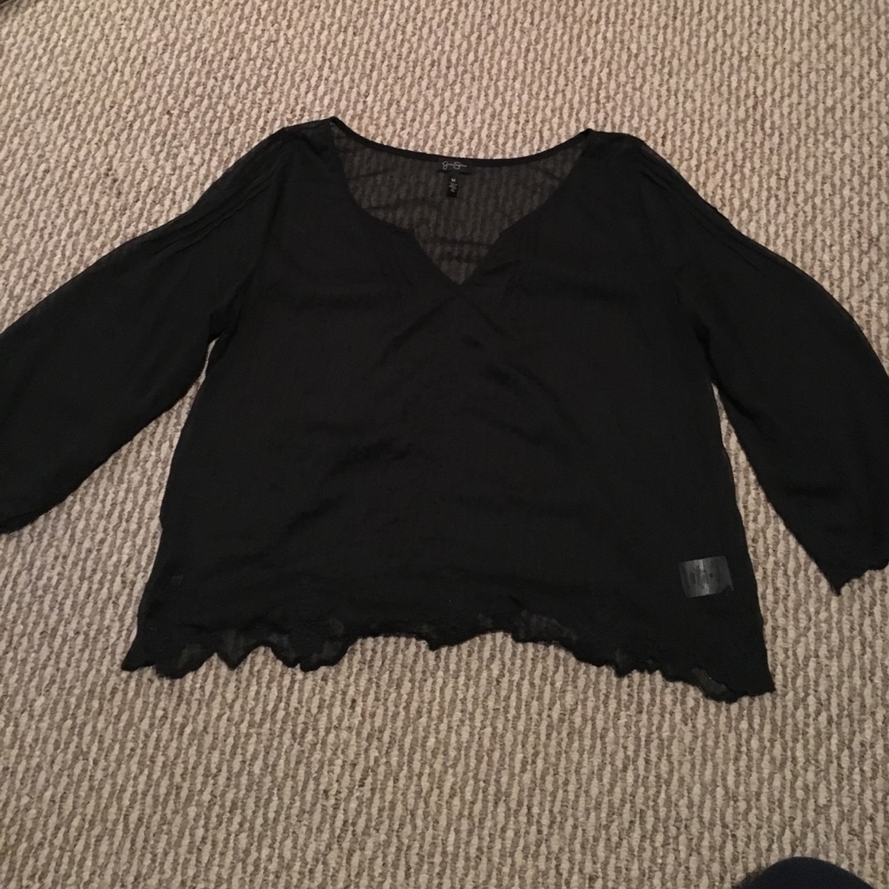 Sheer black top