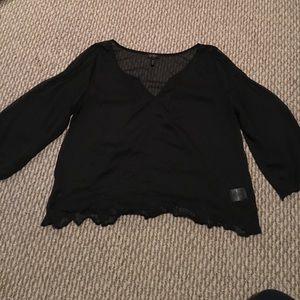 Sheer black top