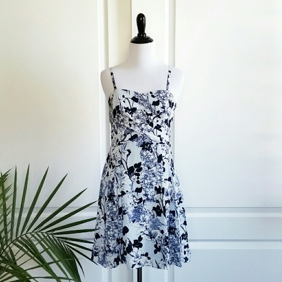 Express Dresses & Skirts - Express Baby Blue Floral Dress