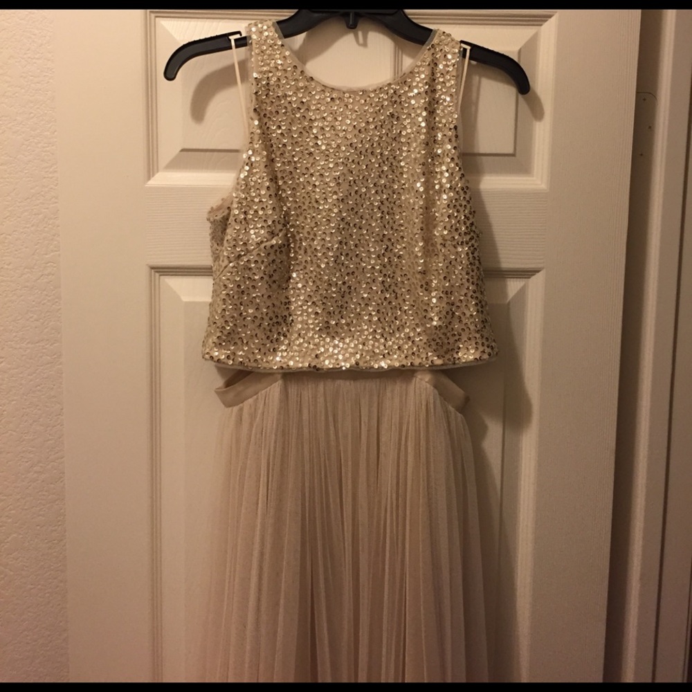 Two piece, full length Ballgown