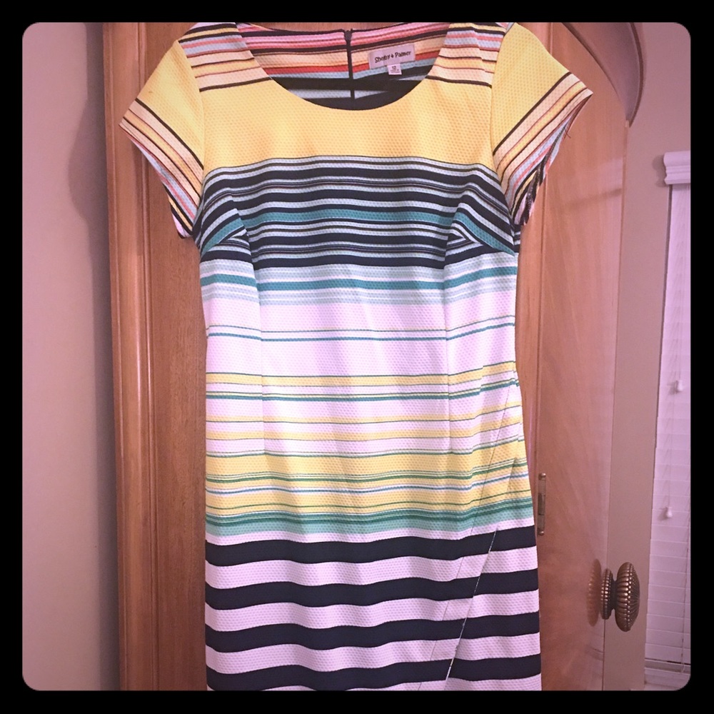 Shelby & Palmer Multi-color Striped Spring dress