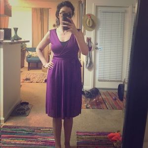 H&M V-Neck Accordion Dress