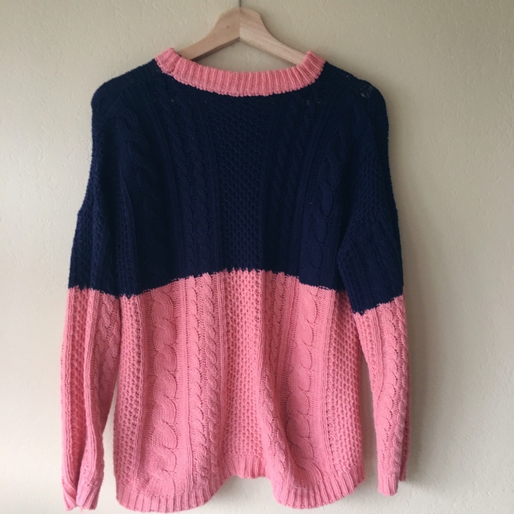 🌀Pink & Blue knit sweater 🌀