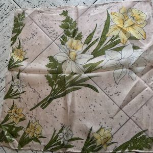 Vintage Light Pink Silk Scarf Handkerchief