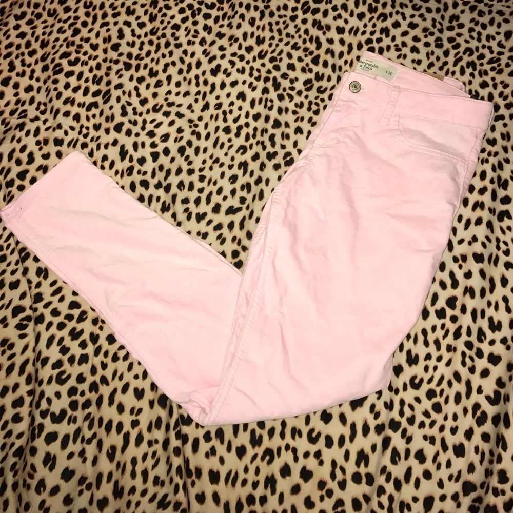 Abercrombie & Fitch soft pink jeans, size-2