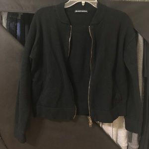 Brandy Melville Black Bomber Jacket