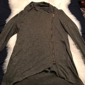 Jacket sweater wrap with zipper