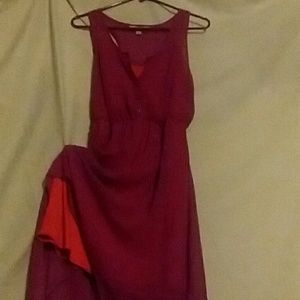 Decree Magenta Hi-Lo Dress