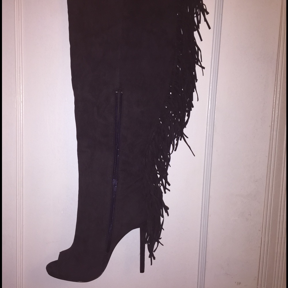 Suede Knee High Boots