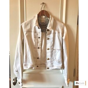True Religion white jean jacket - Medium