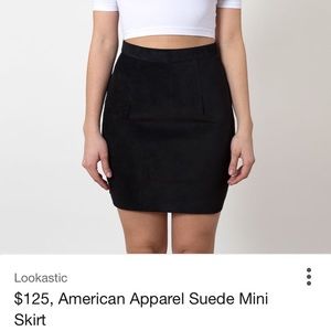 American Apparel suede mini skirt