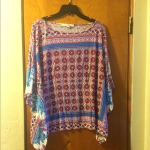 Aztec Print Kimono Top