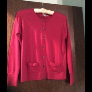 Halogen Fuchsia Button Down Sweater, size MP