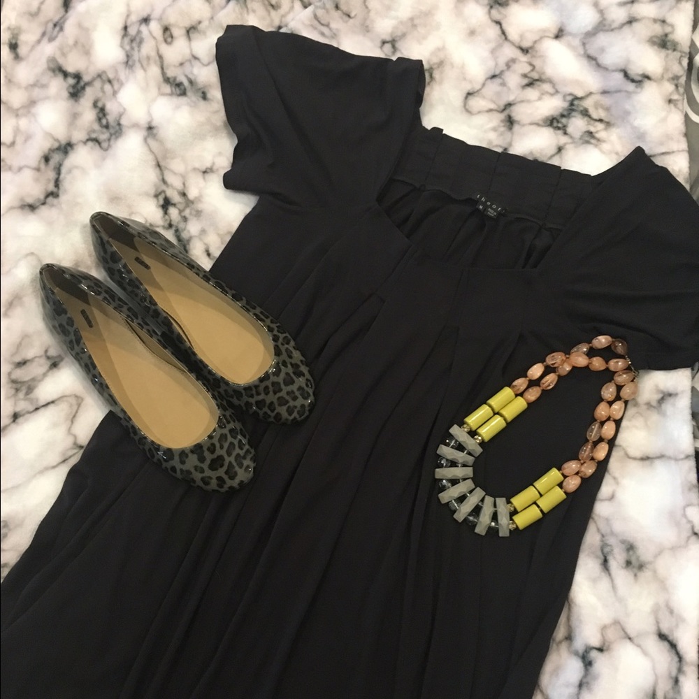 THEORY pleated little black dress