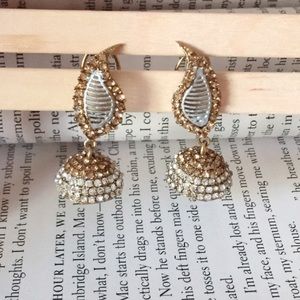 #A45 Antique Style Indian Jhumkj Earrings