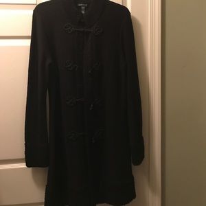 Black sweater coat