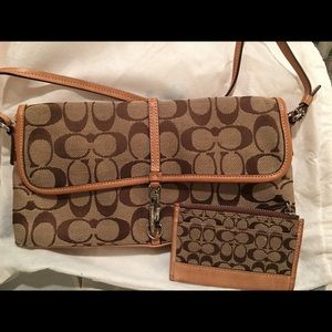 Coach shoulder bag and mini wallet
