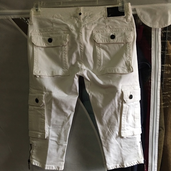 ROBIN'S CARGO CROPPED JEANS SZ 28 - Picture 3 of 6