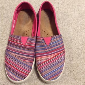 Pink striped Toms Avalon