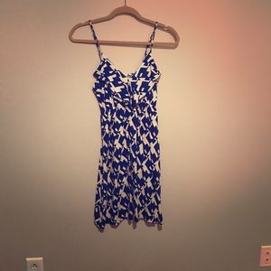 Blue and white sundress