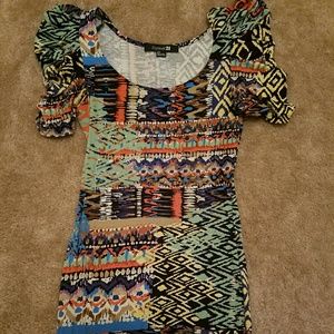 F21 Tribal bodycon dress