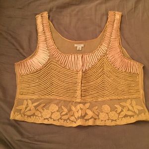 Gold sheer crop top
