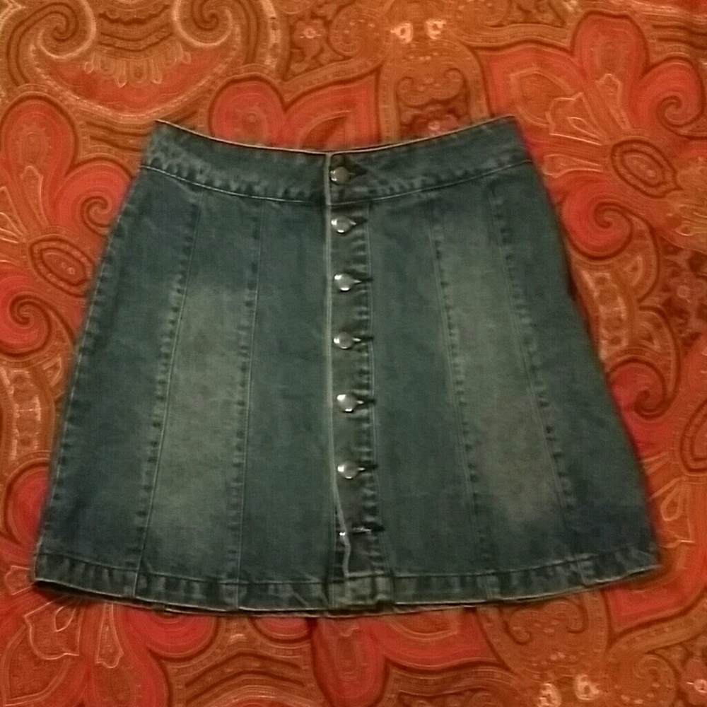 Denim High-rise Skirt UO