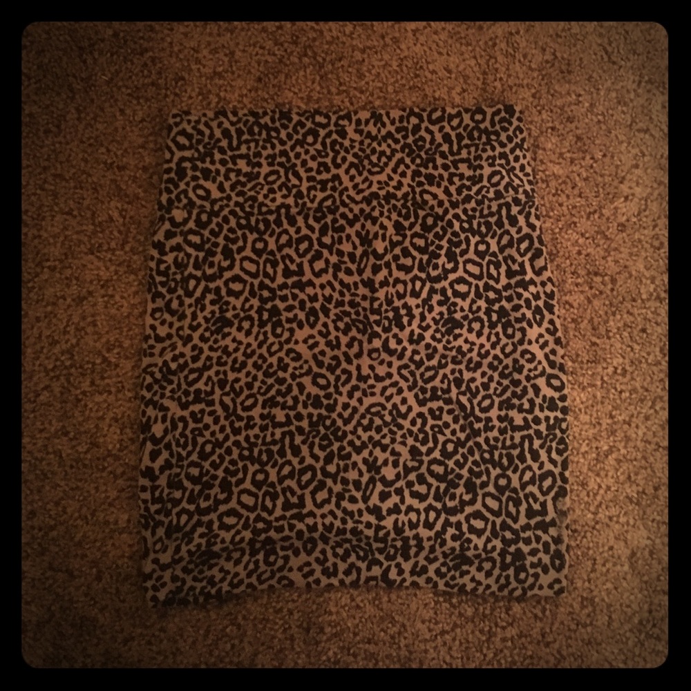 Cheetah print skirt