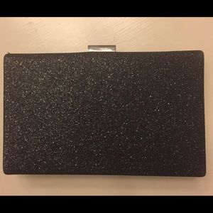 Black sparkle clutch evening bag