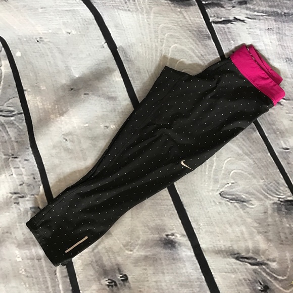 Nike Pants - Nike Pro Dry Fit Black With White Design Leggings