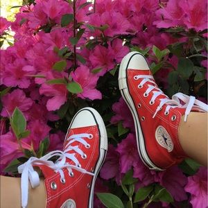 Red High top Converse