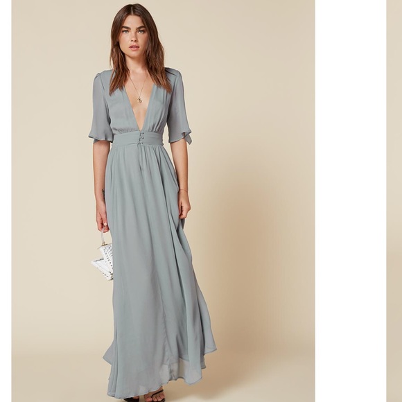 Reformation Dresses & Skirts - ⚡️SOLD⚡️SOLD⚡️Reformation pale blue Teegan dress