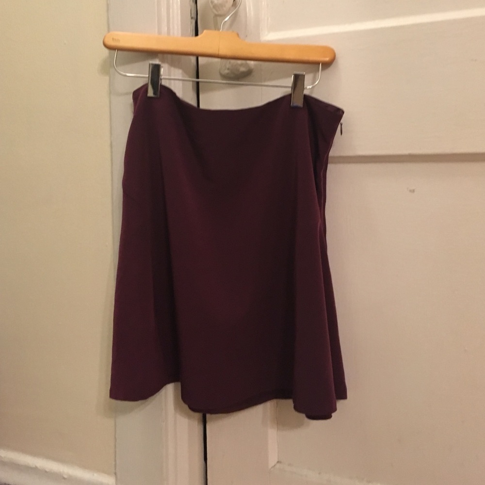 The Limited Maroon Swing Skirt