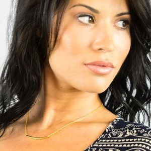 Gold Tube Necklace