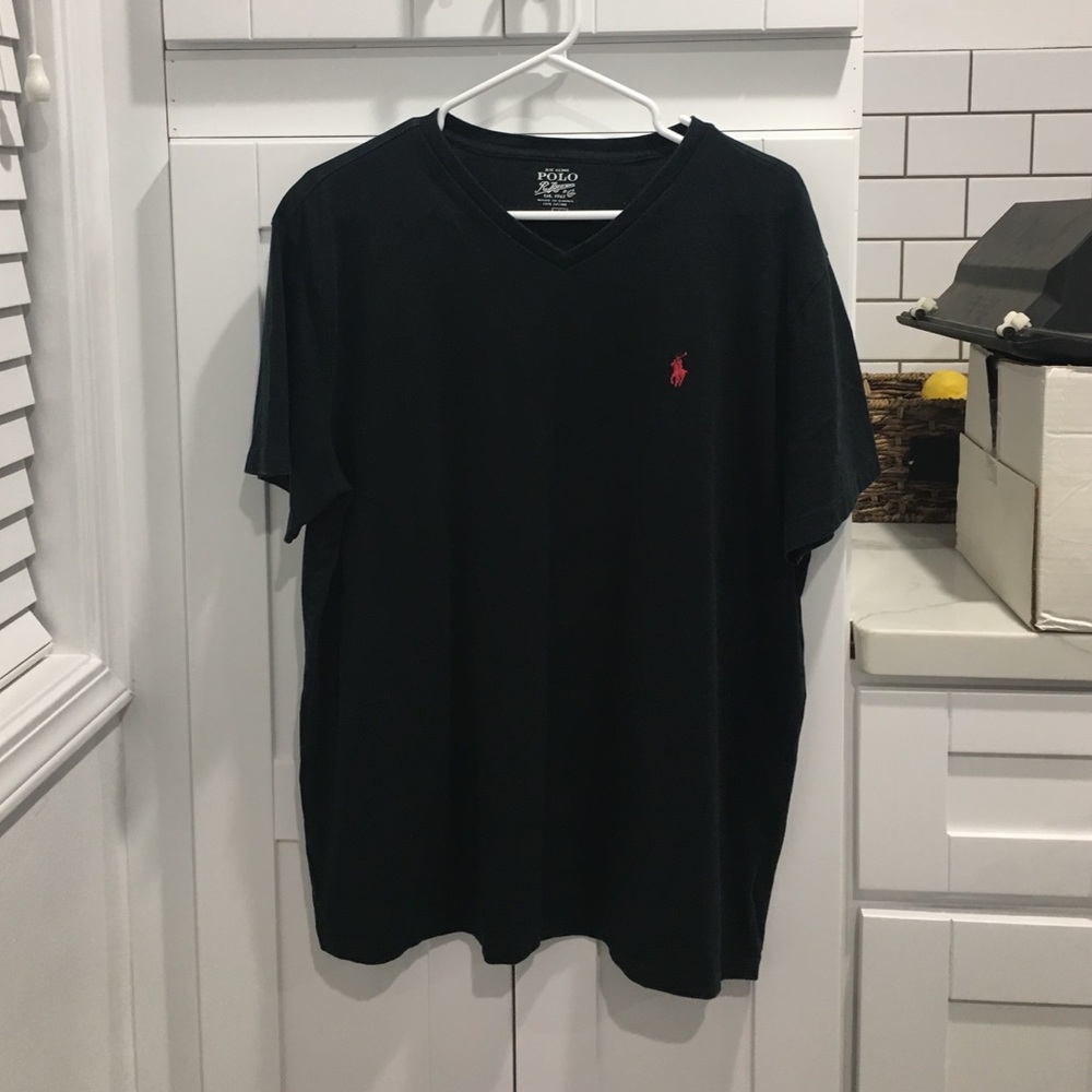 Large polo v neck tee