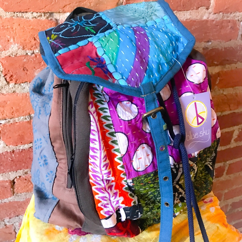 Bright Patchwork Backpack