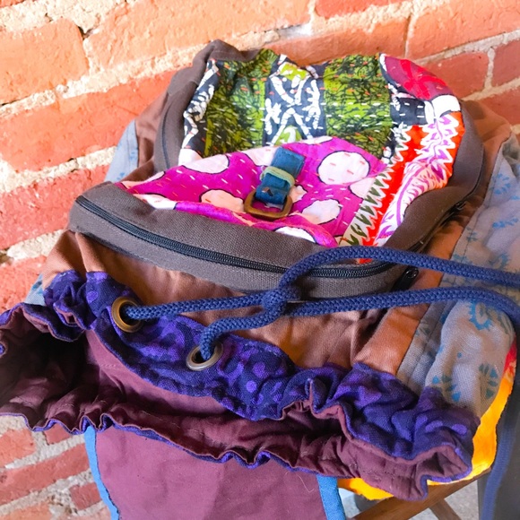 Bright Patchwork Backpack - Picture 4 of 5