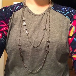 Double strand long necklace