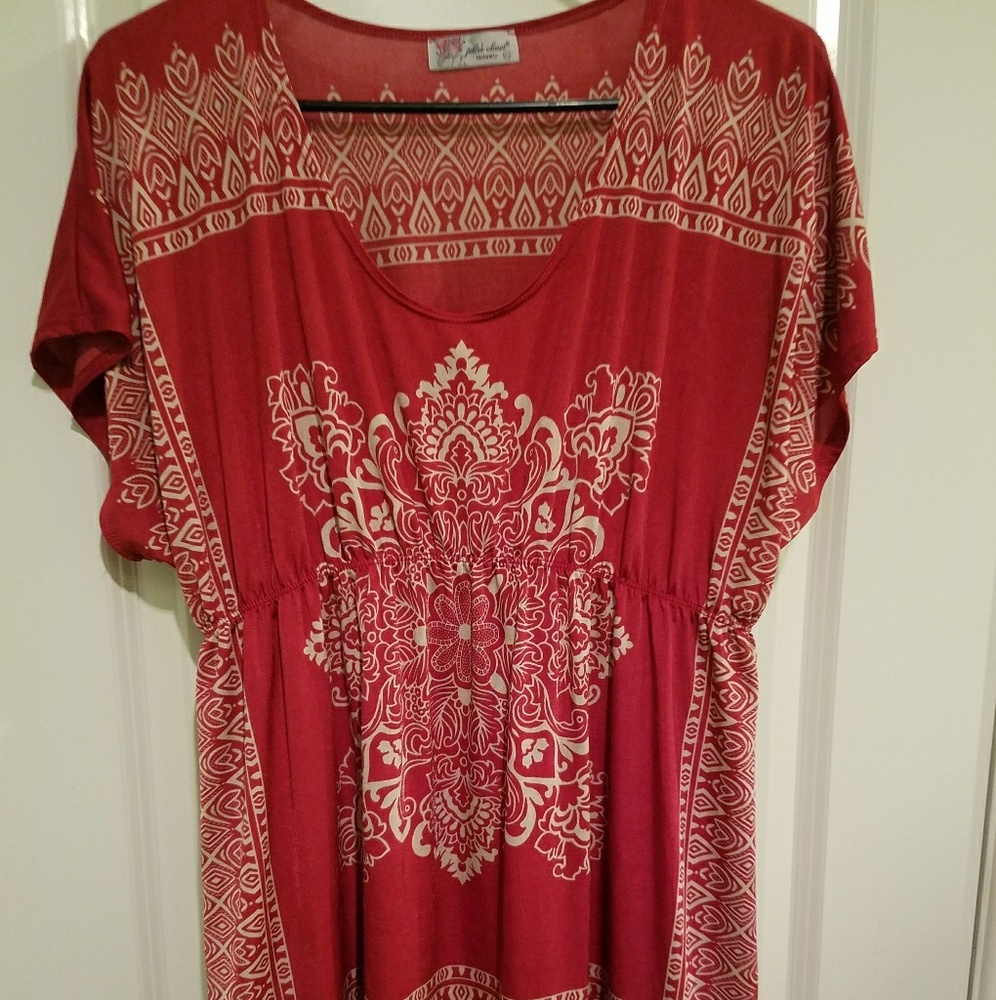 Pretty Red n Gold Blouse